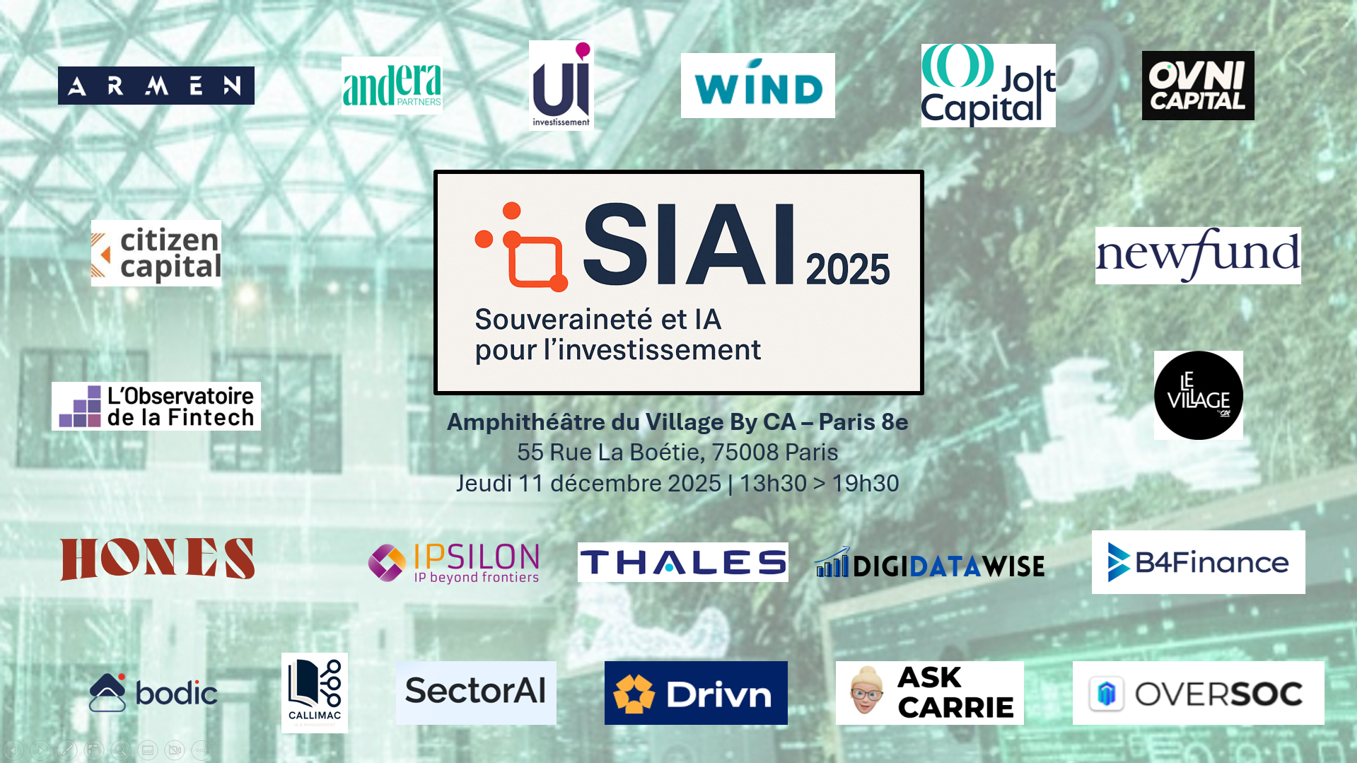 SIAI 2025 — Souveraineté & IA pour l’Investissement